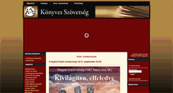 Desktop Screenshot of konyves-szovetseg.hu