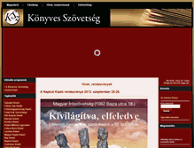 Tablet Screenshot of konyves-szovetseg.hu